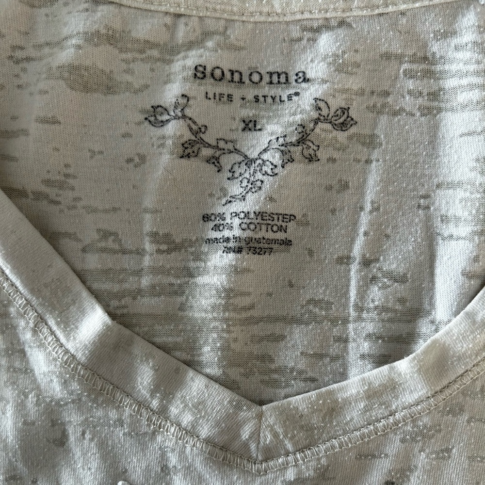 Sonoma Short Sleeve Cotton/Polyester Tee Size XL - Picture 2 of 4